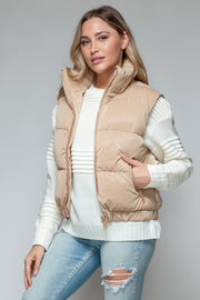 Snobbish Fine Fur Lining Quilted Vest - Fashionmj