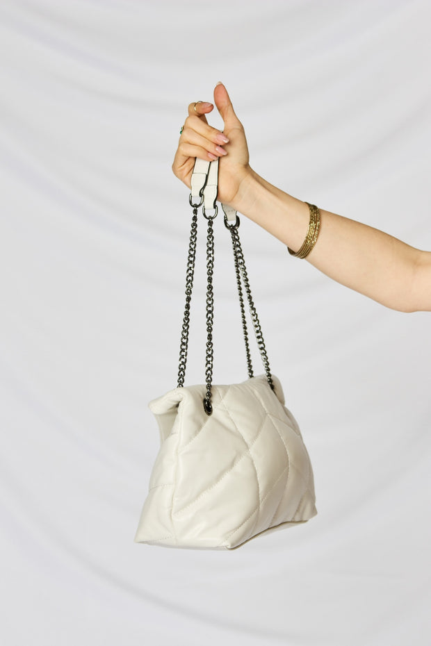 SHOMICO PU Leather Chain Handbag - Fashionmj