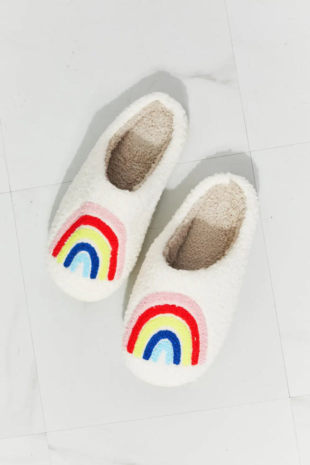 MMShoes Rainbow Plush Slipper - Fashionmj