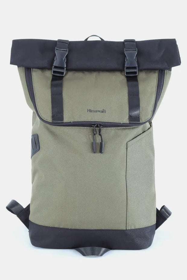 Himawari Contrast Waterproof Canvas Backpack Bag Trendsi