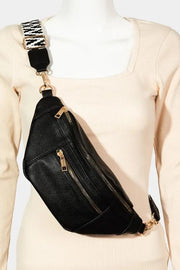 Fame PU Leather Crossbody Bag with Removable Strap Trendsi