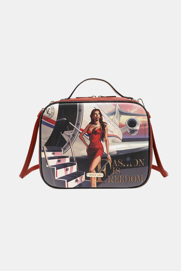 Nicole Lee USA Printed Handbag with Three Pouches - Fashionmj