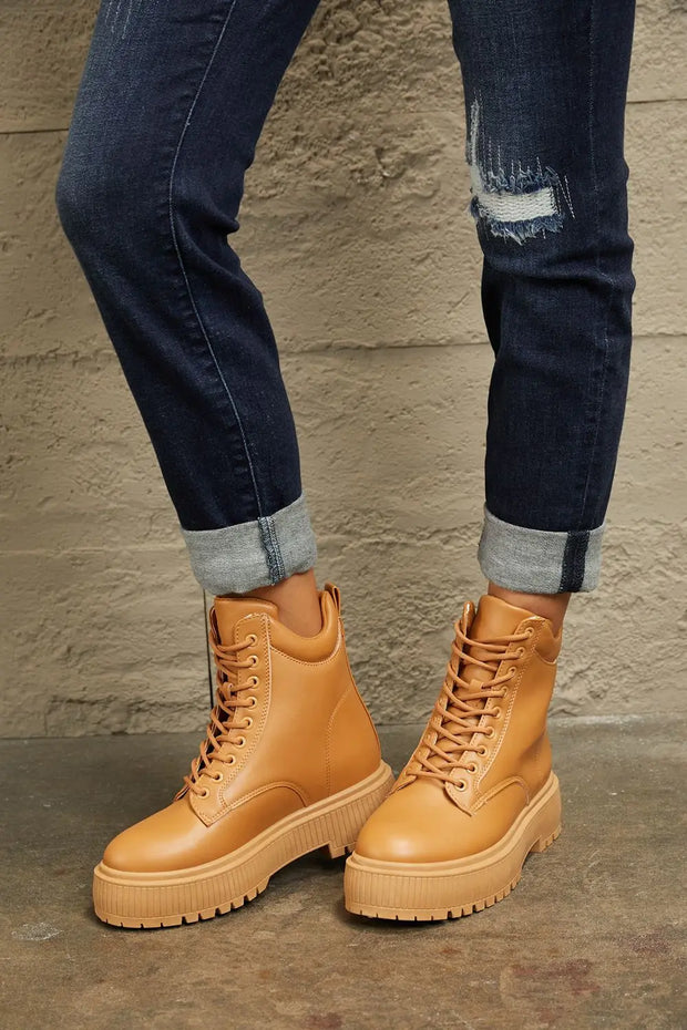 East Lion Corp Platform Combat Boots - Fashionmj