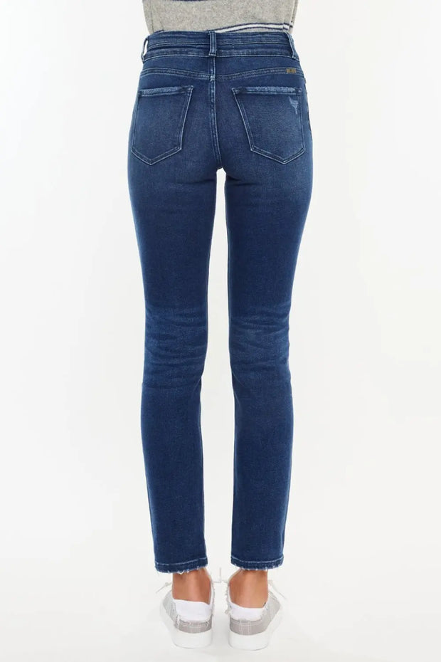 Kancan High Rise Slim Straight Jeans - Fashionmj