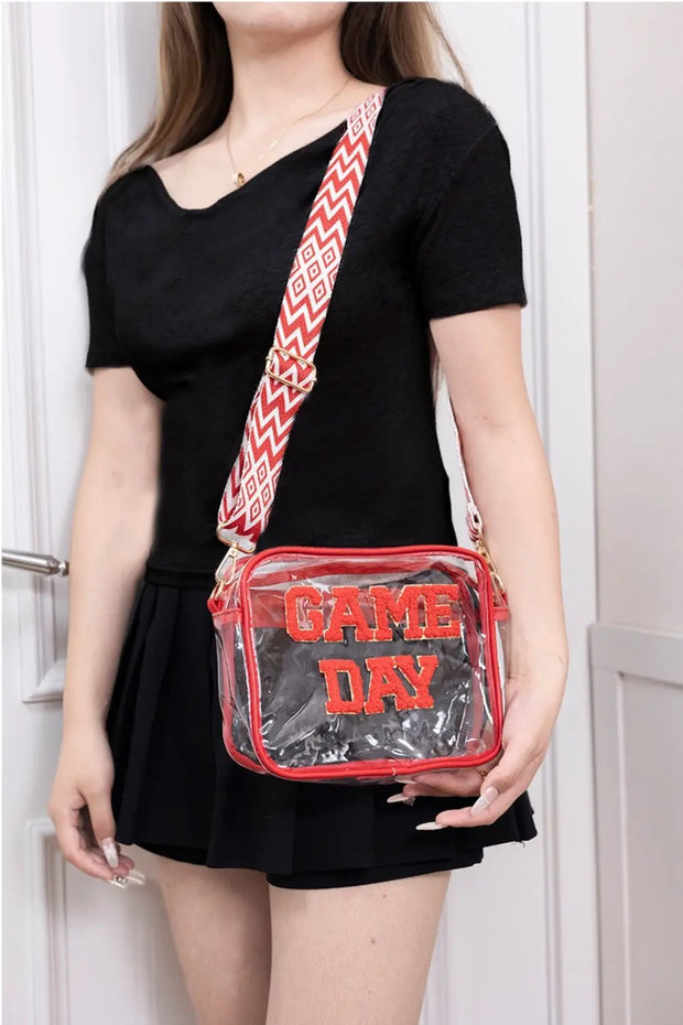 Zenana GAME DAY Stadium Approved Transparent Crossbody Bag Trendsi