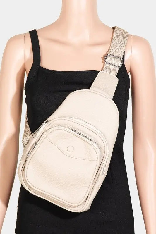 Fame Textured PU Leather Sling Bag Trendsi