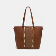 Nicole Lee USA Studded Decor Tote Bag - Fashionmj