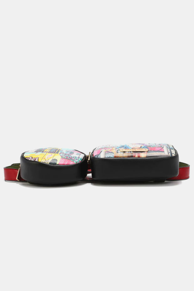 Nicole Lee USA Double Pouch Fanny Pack - Fashionmj