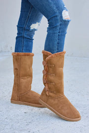 Forever Link Warm Fur Lined Flat Boots - Fashionmj