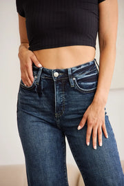 RFM Full Size Tummy Control High Waist Raw Hem Jeans - Fashionmj