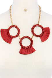 Fashion chunky stylish necklace and earring set - Fashionmj