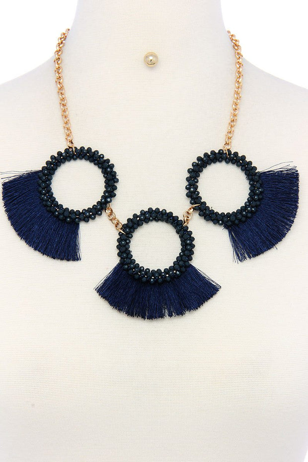 Fashion chunky stylish necklace and earring set - Fashionmj