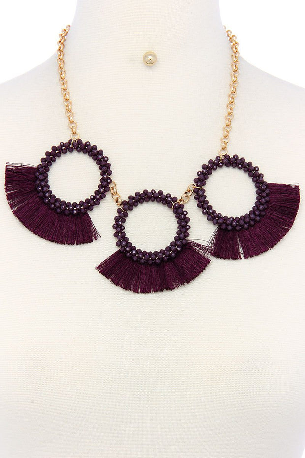 Fashion chunky stylish necklace and earring set - Fashionmj