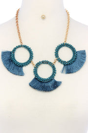 Fashion chunky stylish necklace and earring set - Fashionmj