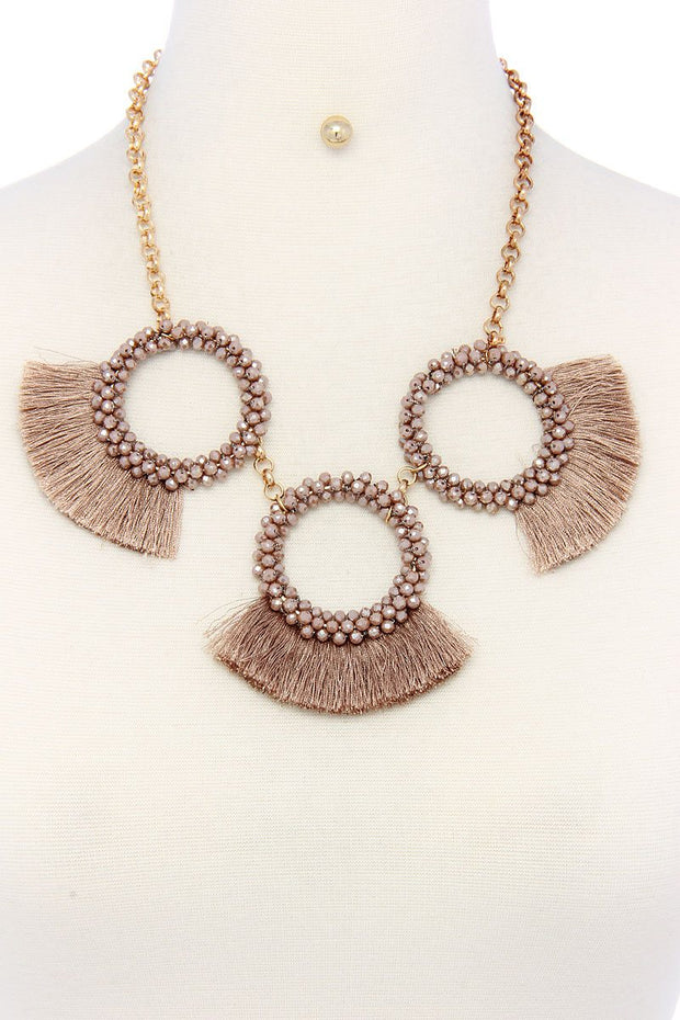 Fashion chunky stylish necklace and earring set - Fashionmj