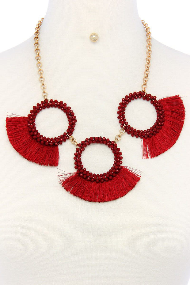 Fashion chunky stylish necklace and earring set - Fashionmj