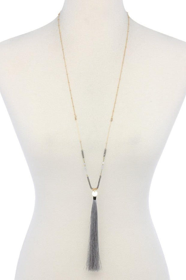 Tassel Pendant Necklace - Fashionmj