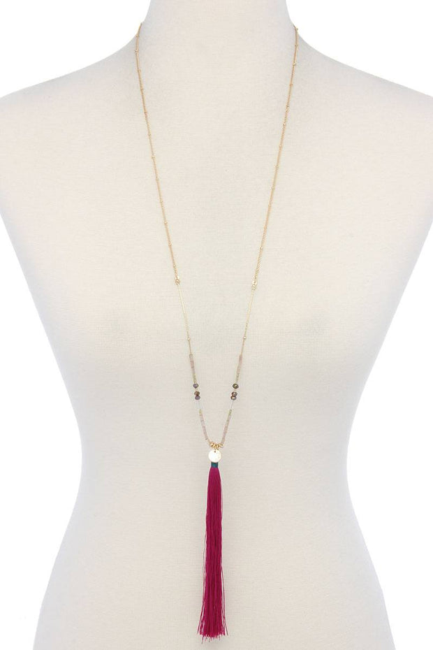 Tassel Pendant Necklace - Fashionmj