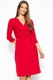 Midi 3/4 Sleeve Dress - Fashionmj