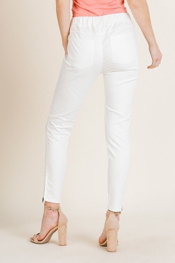 High Waist Skinny Moto Pant - Fashionmj