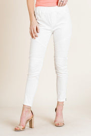 High Waist Skinny Moto Pant - Fashionmj