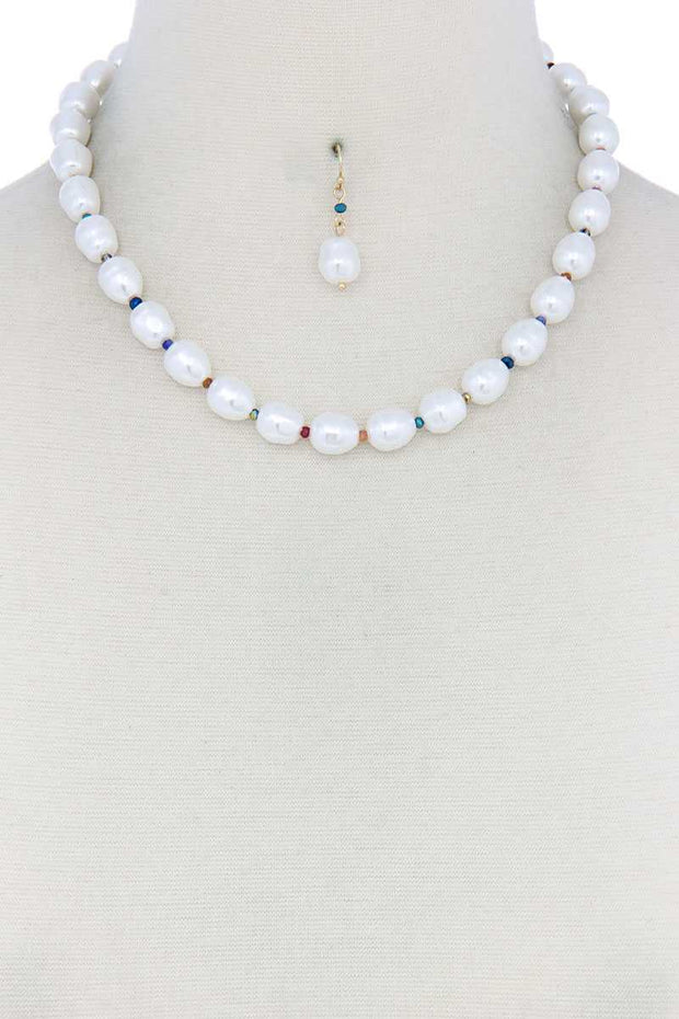 Pearl Bead Necklace - Fashionmj