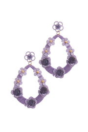 Floral Post Drop Earring