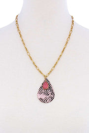 Stylish Tear Drop Shape Chain Necklace - Fashionmj