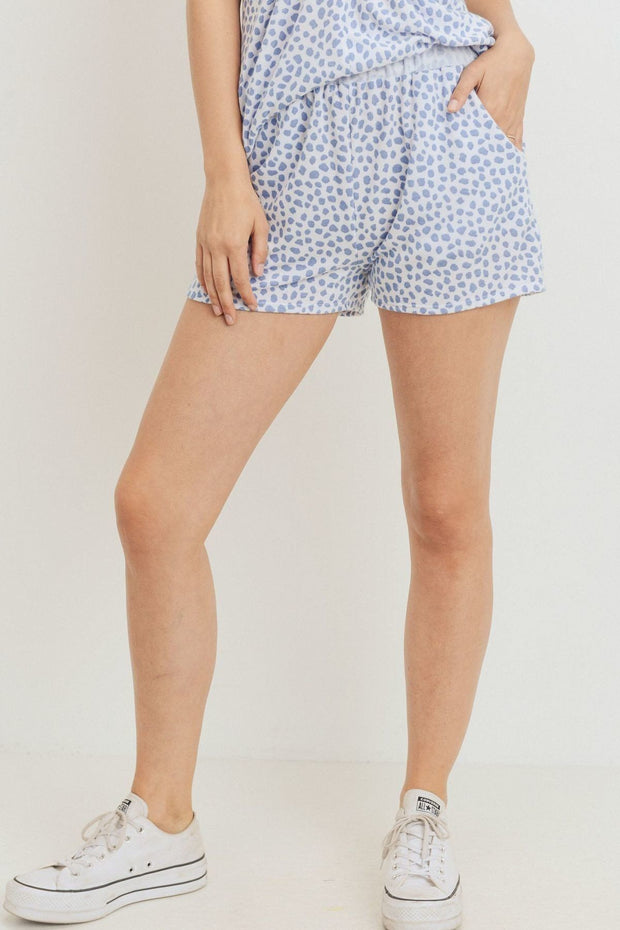 Leopard Printed Terry Short Pants - Fashionmj