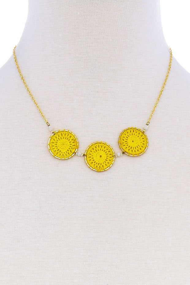 Fashion Triple Circle Pendant Necklace - Fashionmj