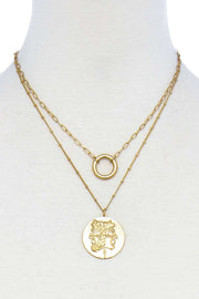 Fashion Greek Face Pendant Necklace - Fashionmj