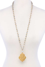 Designer Multi Bead Pendant Necklace - Fashionmj