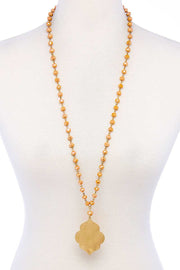 Designer Multi Bead Pendant Necklace - Fashionmj