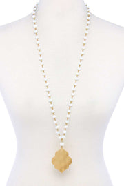 Designer Multi Bead Pendant Necklace - Fashionmj