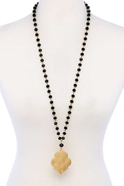 Designer Multi Bead Pendant Necklace - Fashionmj