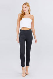 Waist Elastic Band Ponte Pants - Fashionmj