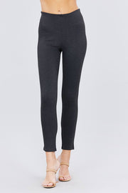 Waist Elastic Band Ponte Pants - Fashionmj