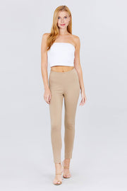 Waist Elastic Band Ponte Pants - Fashionmj