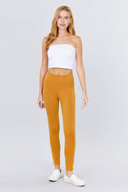 Waist Elastic Band Ponte Pants - Fashionmj