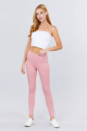 Waist Elastic Band Ponte Pants - Fashionmj