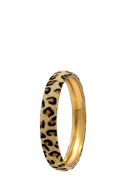 Animal Print Metal Bangle Bracelet - Fashionmj