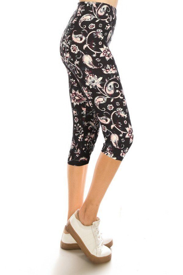 Print Capri Leggings - Fashionmj