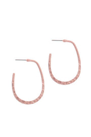 Texture Metal Circle Drop Earring