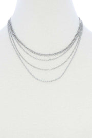 4 Layer Metal Necklace - Fashionmj