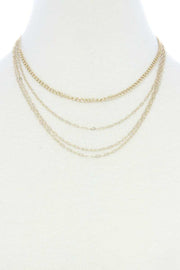 4 Layer Metal Necklace - Fashionmj