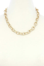 Circle Link Metal Necklacecircle Link Metal Necklace - Fashionmj