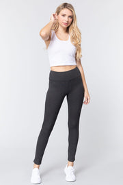 Waist Band Long Ponte Pants - Fashionmj