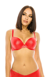 Plunged Bra W/ Underwire - Fashionmj