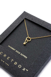 Secret Box Dainty Ring Charm Necklace - Fashionmj