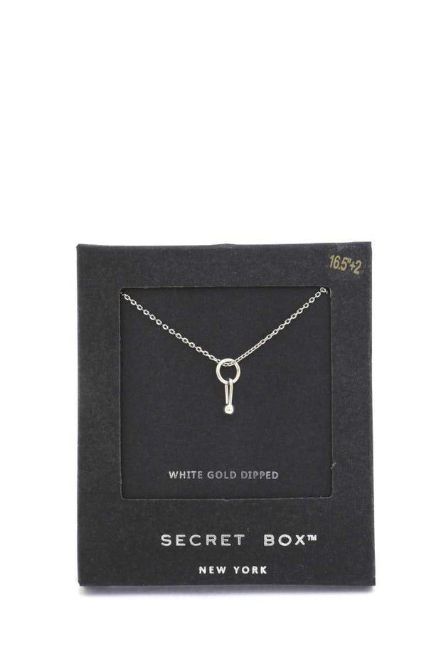 Secret Box Dainty Ring Charm Necklace - Fashionmj